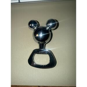 Disney Mickey Mouse Bottle Opener Stainless Steel Chrome Mickey Mouse Head Ears